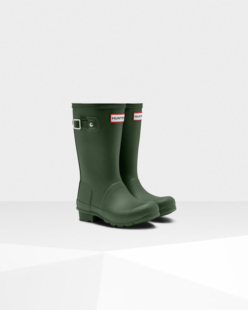 Bottes de Pluie Hunter Original Grands Enfant Vert BXUKFEV-52